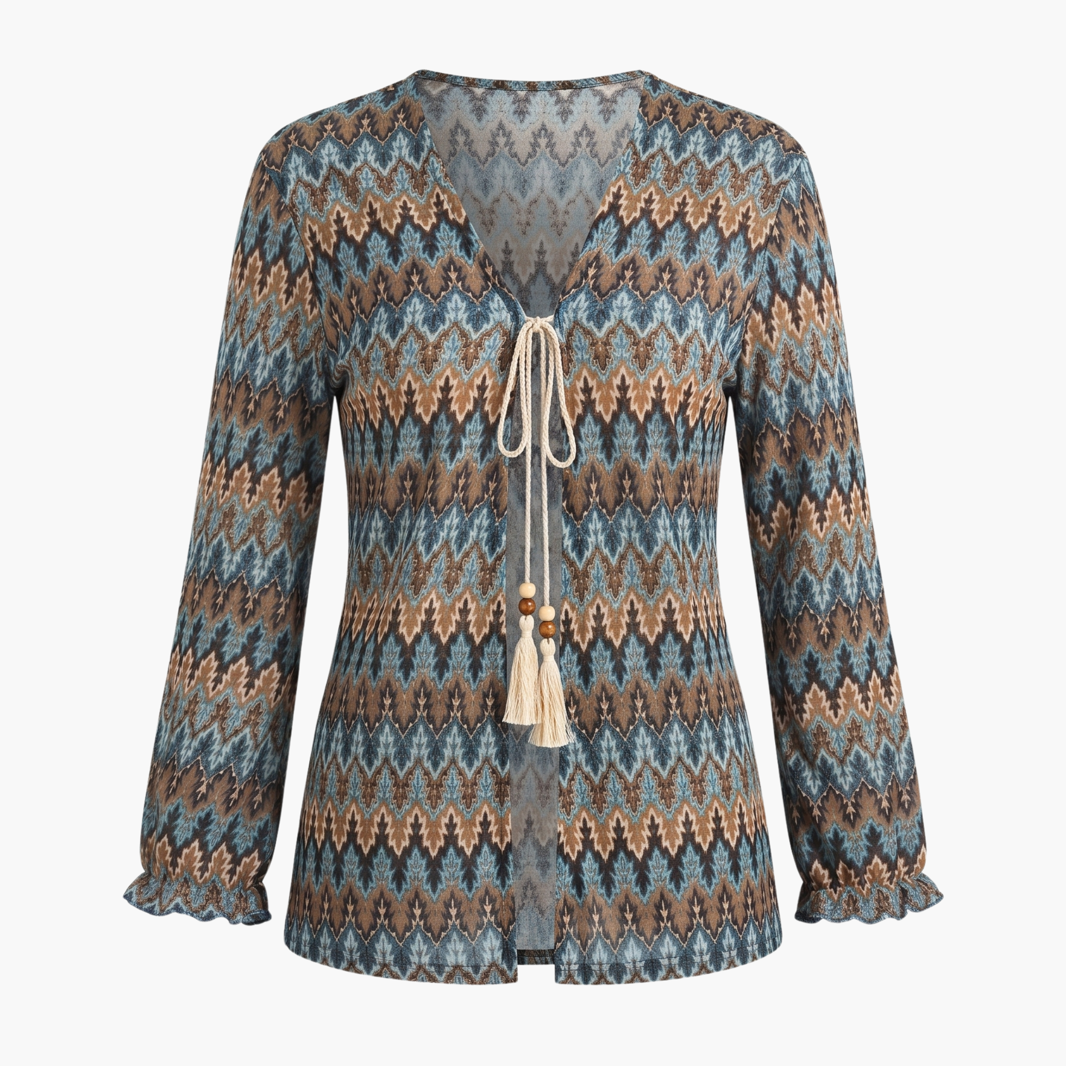 Nomad Knit Kimono - Mocha Blue