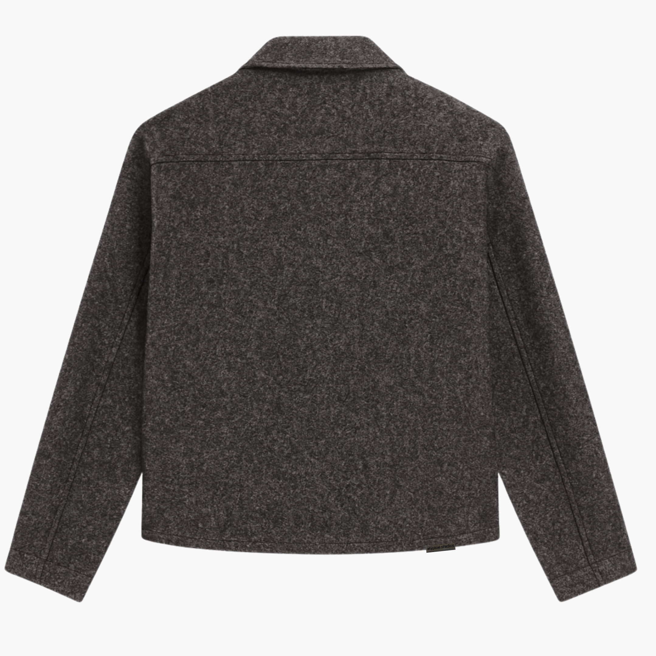 Wool Zip-Up - Gris Carbón
