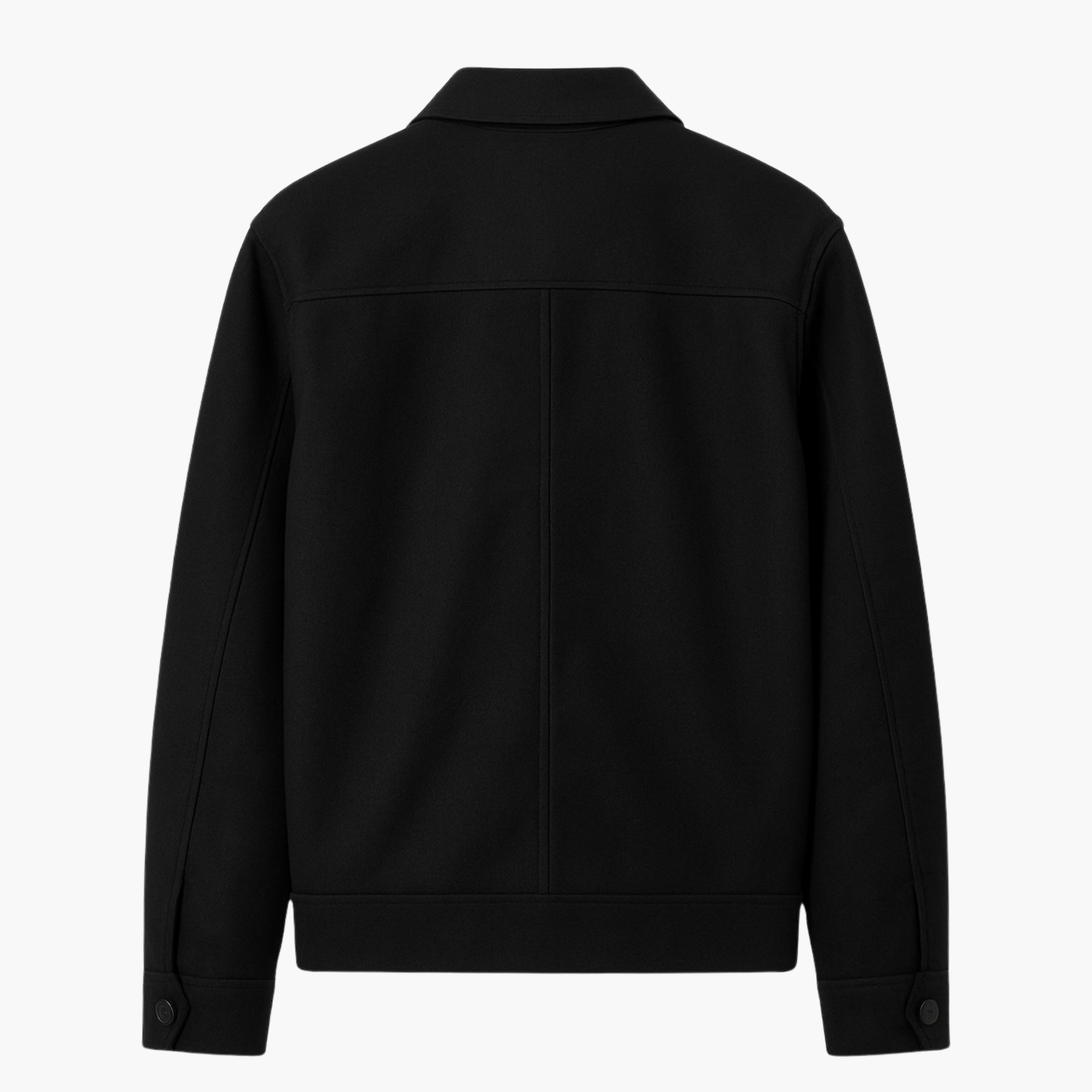 Wool Zip-Up - Negro