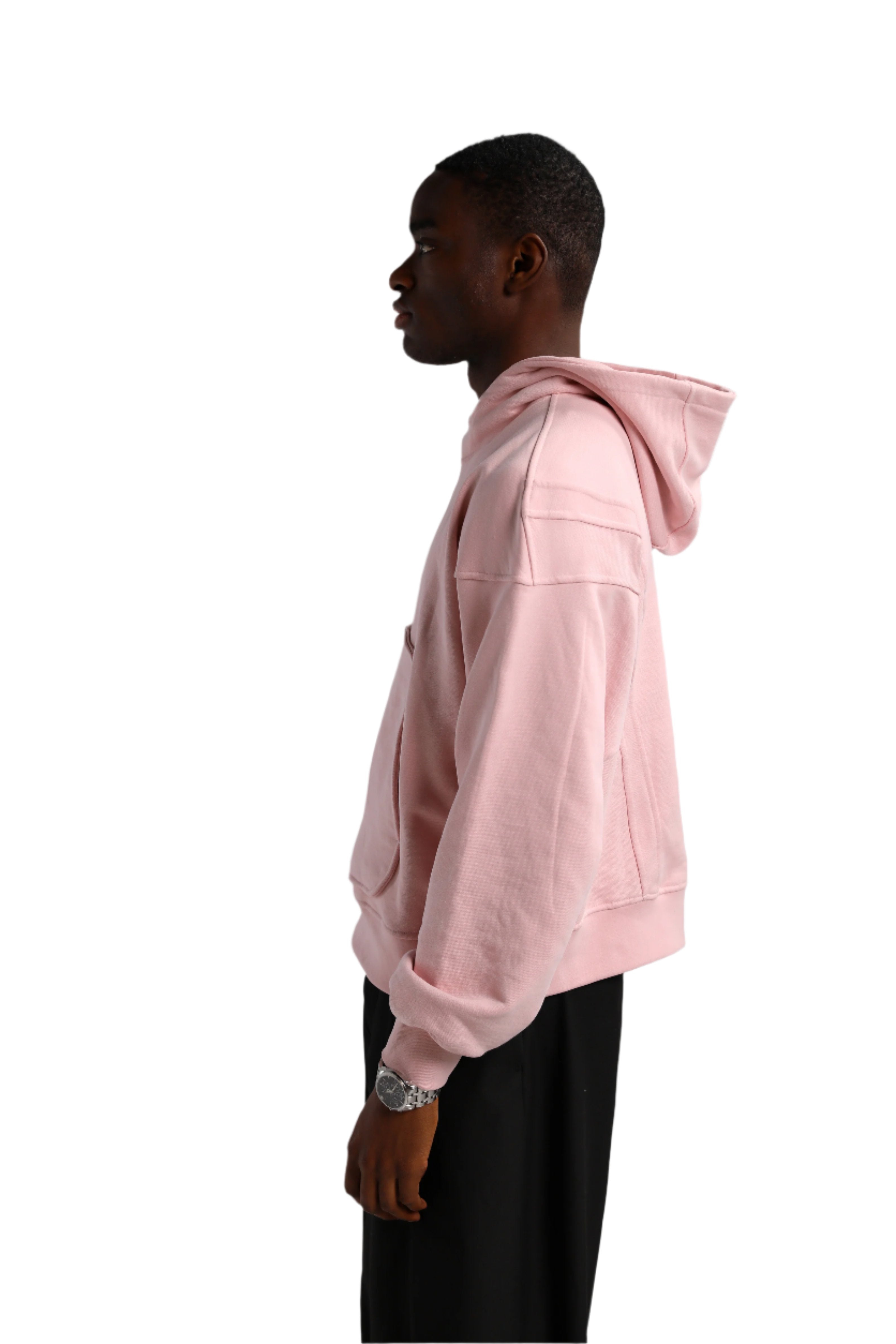 Seamline Hoodie In Baby Pink