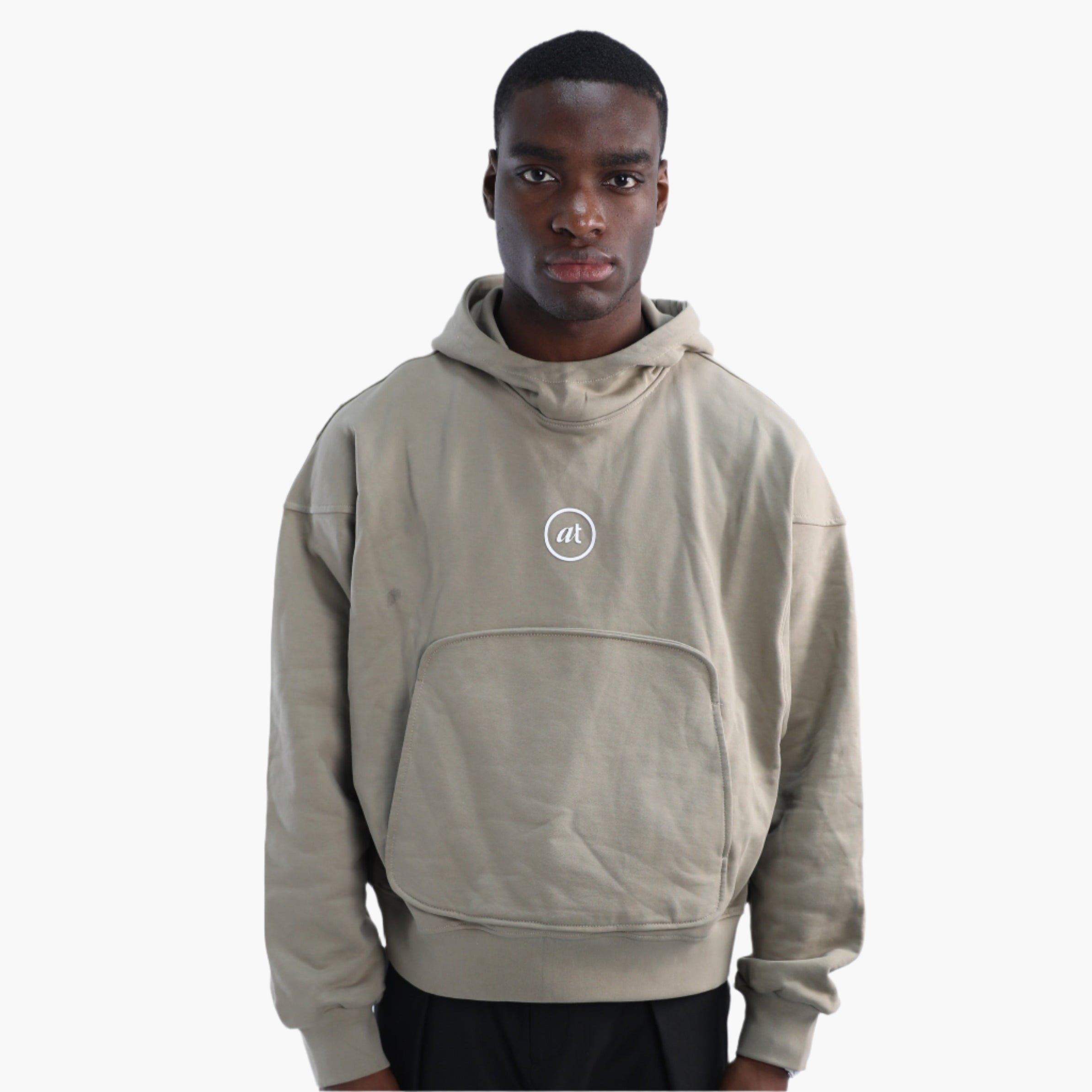 Seamline Hoodie In Beige