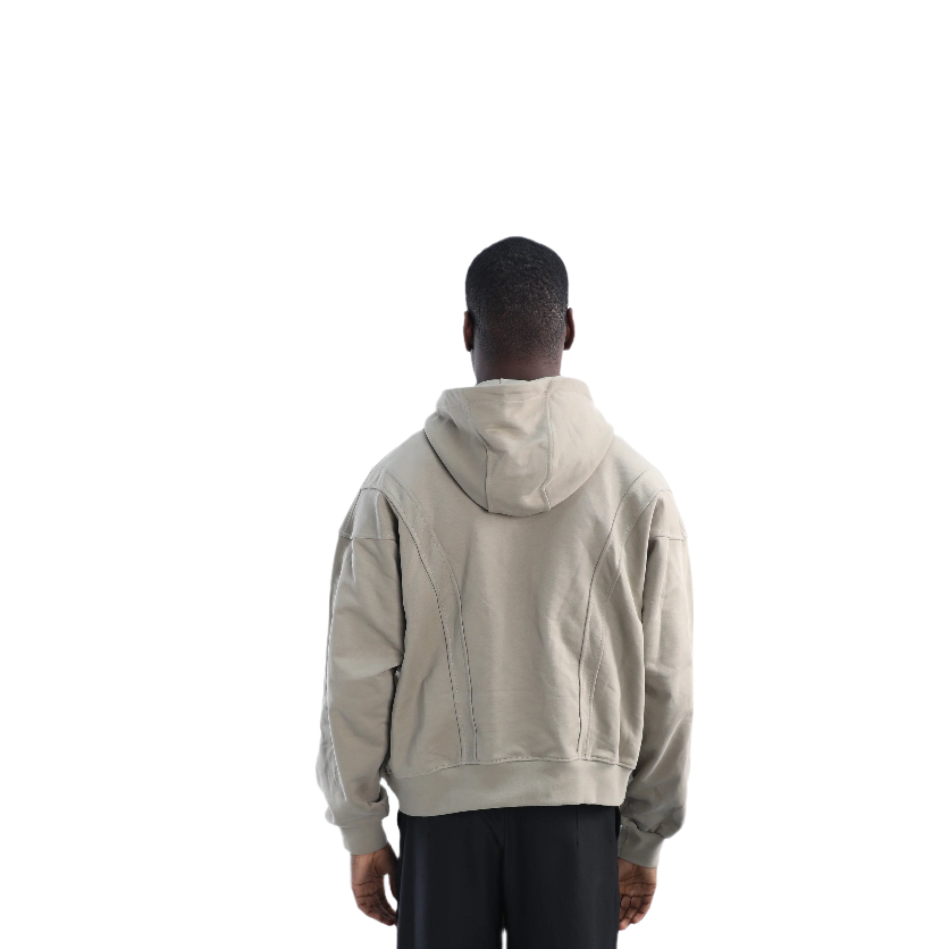 Seamline Hoodie In Beige