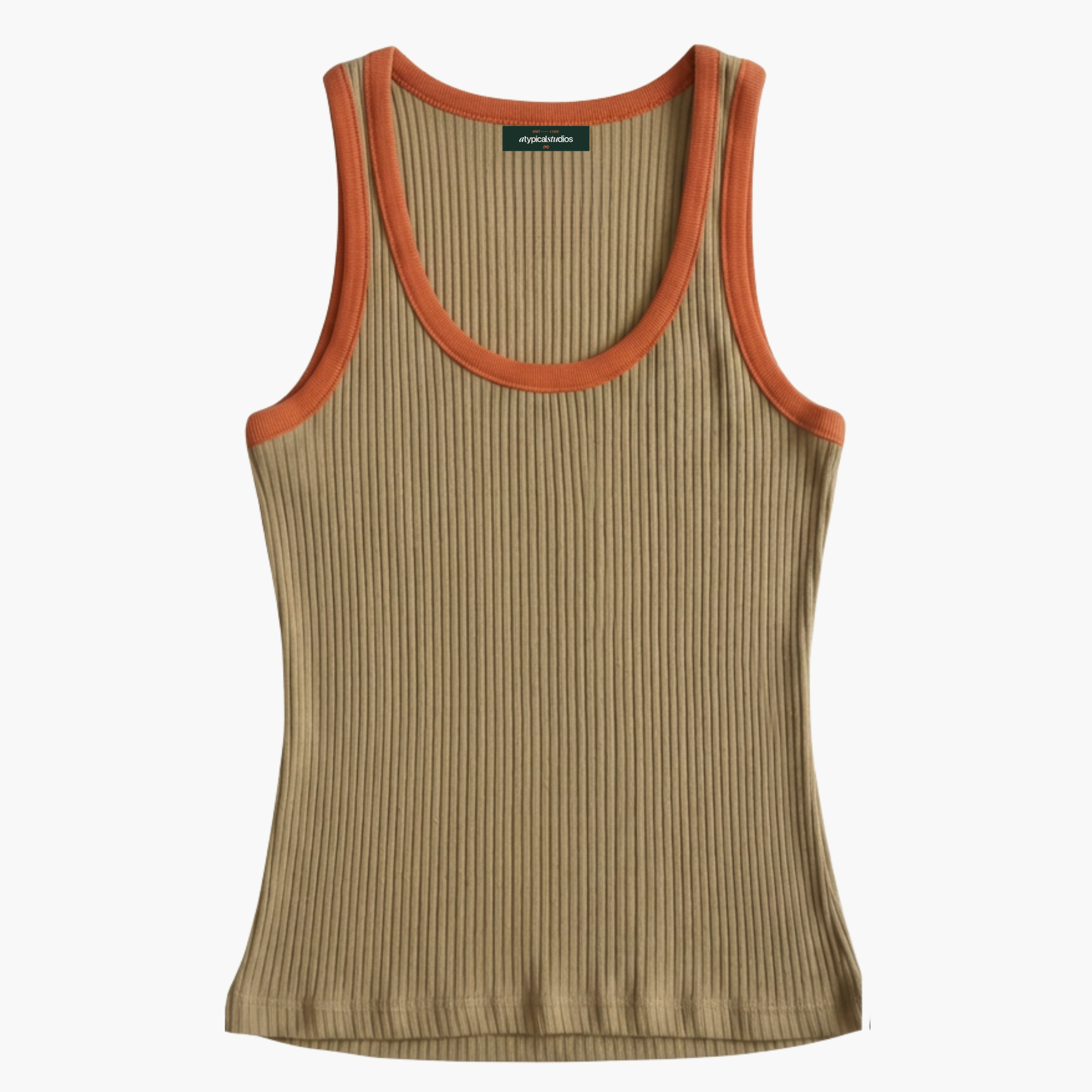 Ribbed Knit Tank Top - Mars Halo - Beige