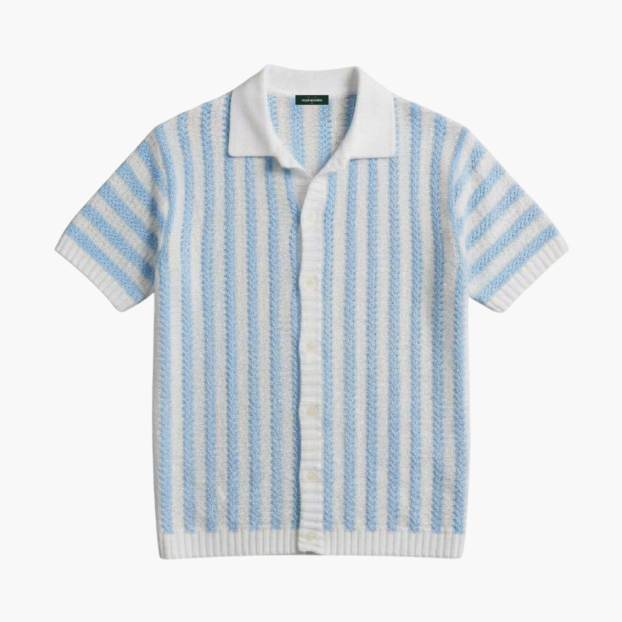 "Knitcode" The Signature Shirt - Celeste