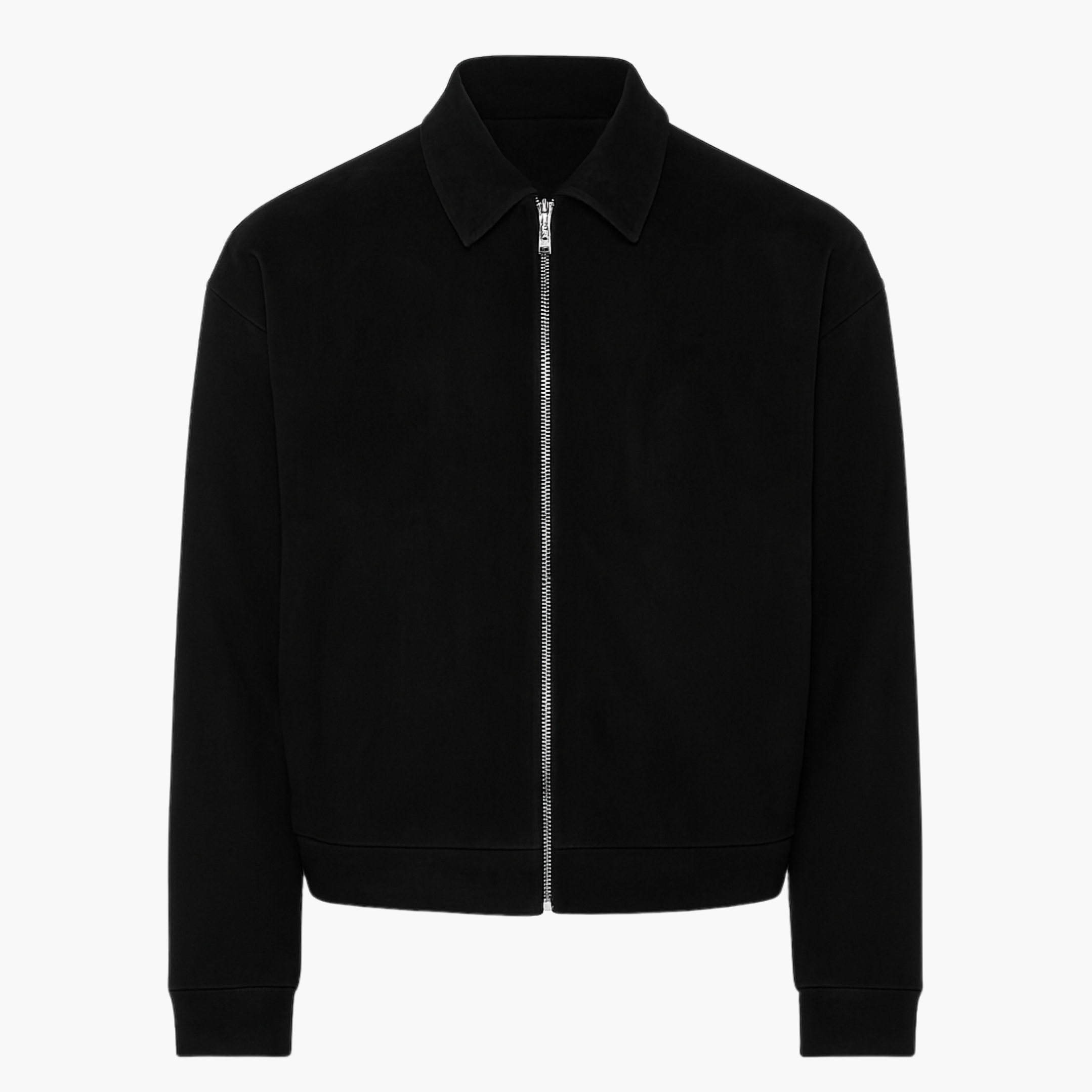 Velvet Zipper Jacket - Negro