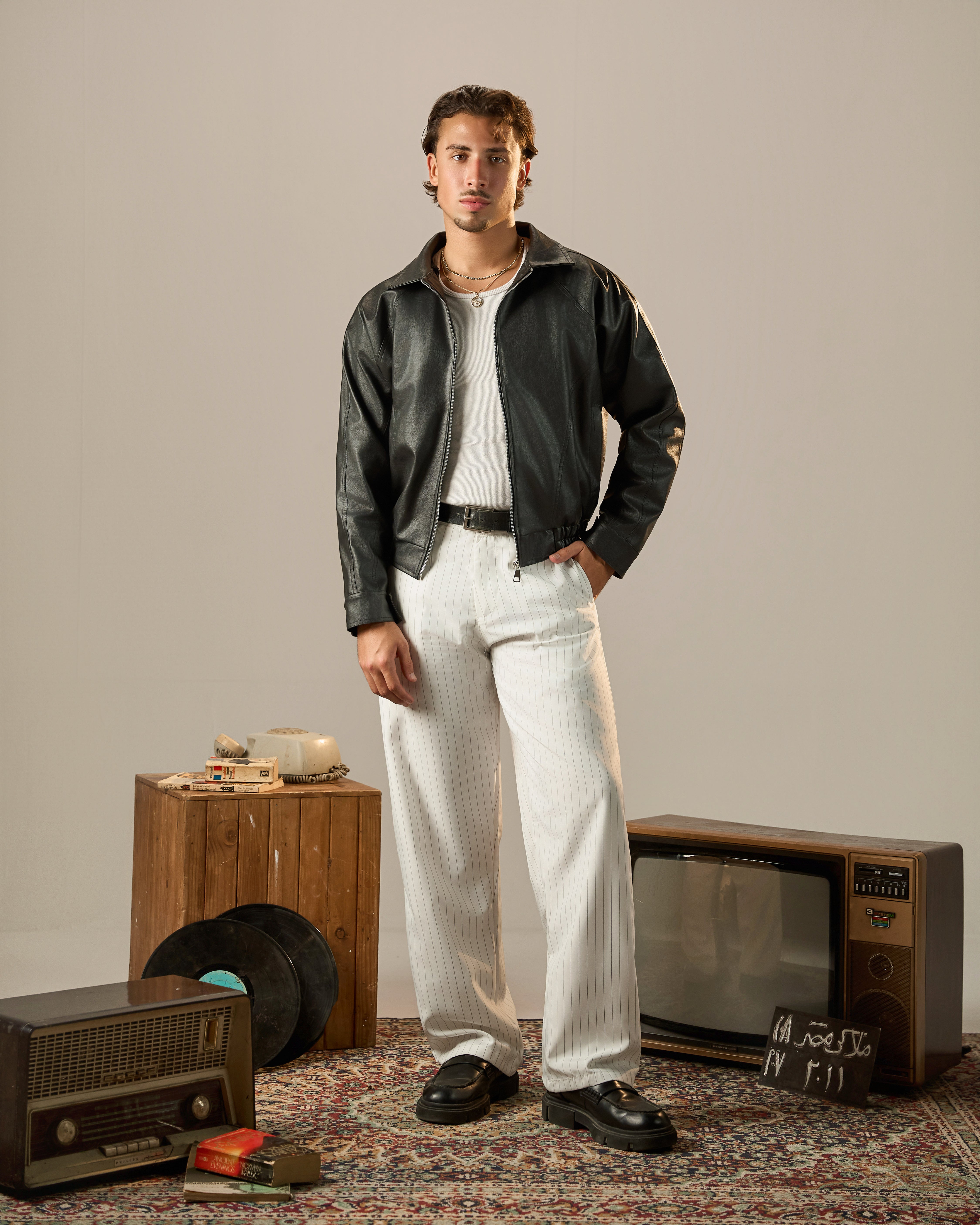 Origen Pleated Pants - Blanco