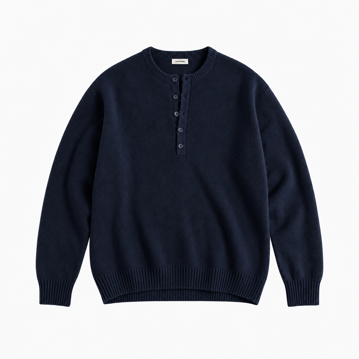Henley Knit – Navy