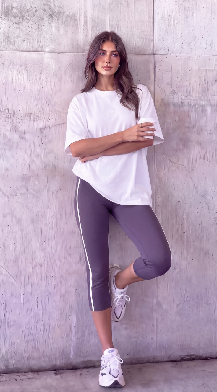 Capri Leggings - Grey