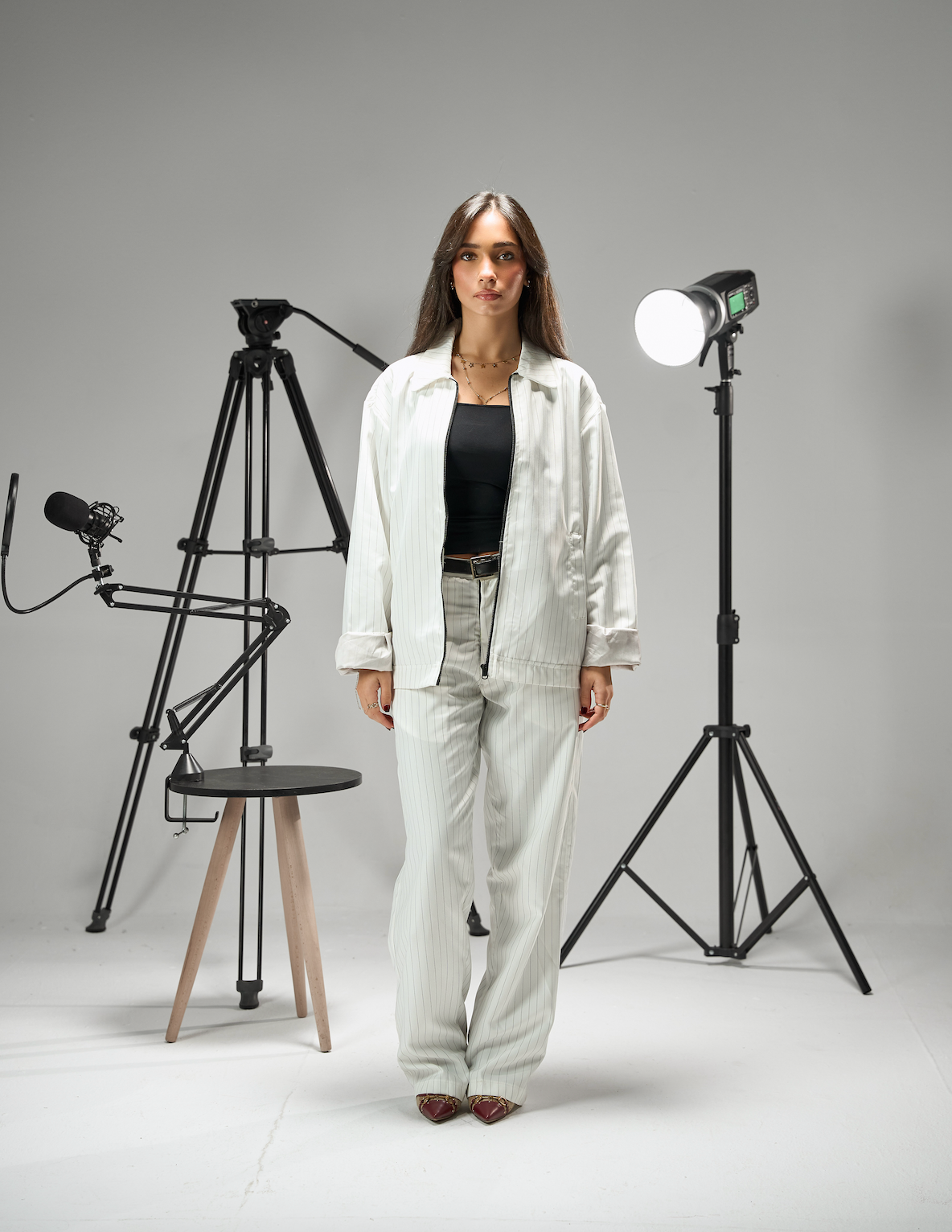 Origen Pleated Jacket - Blanco Puro