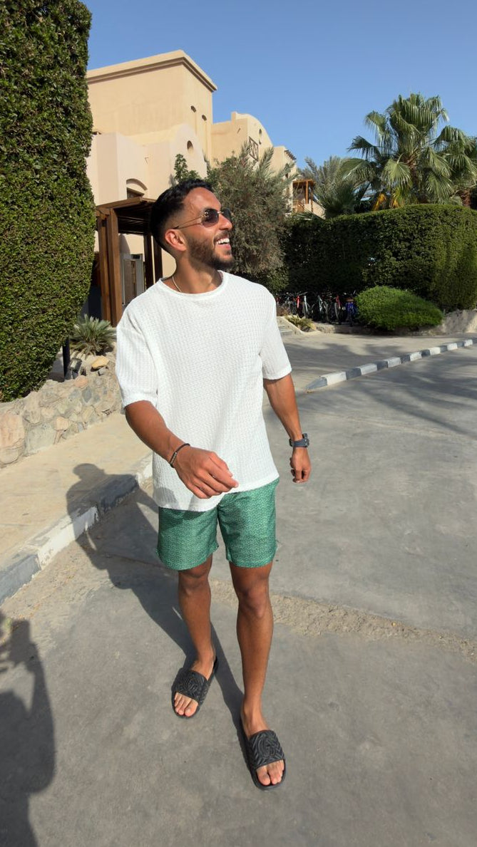 The Textured Tee – Blanco