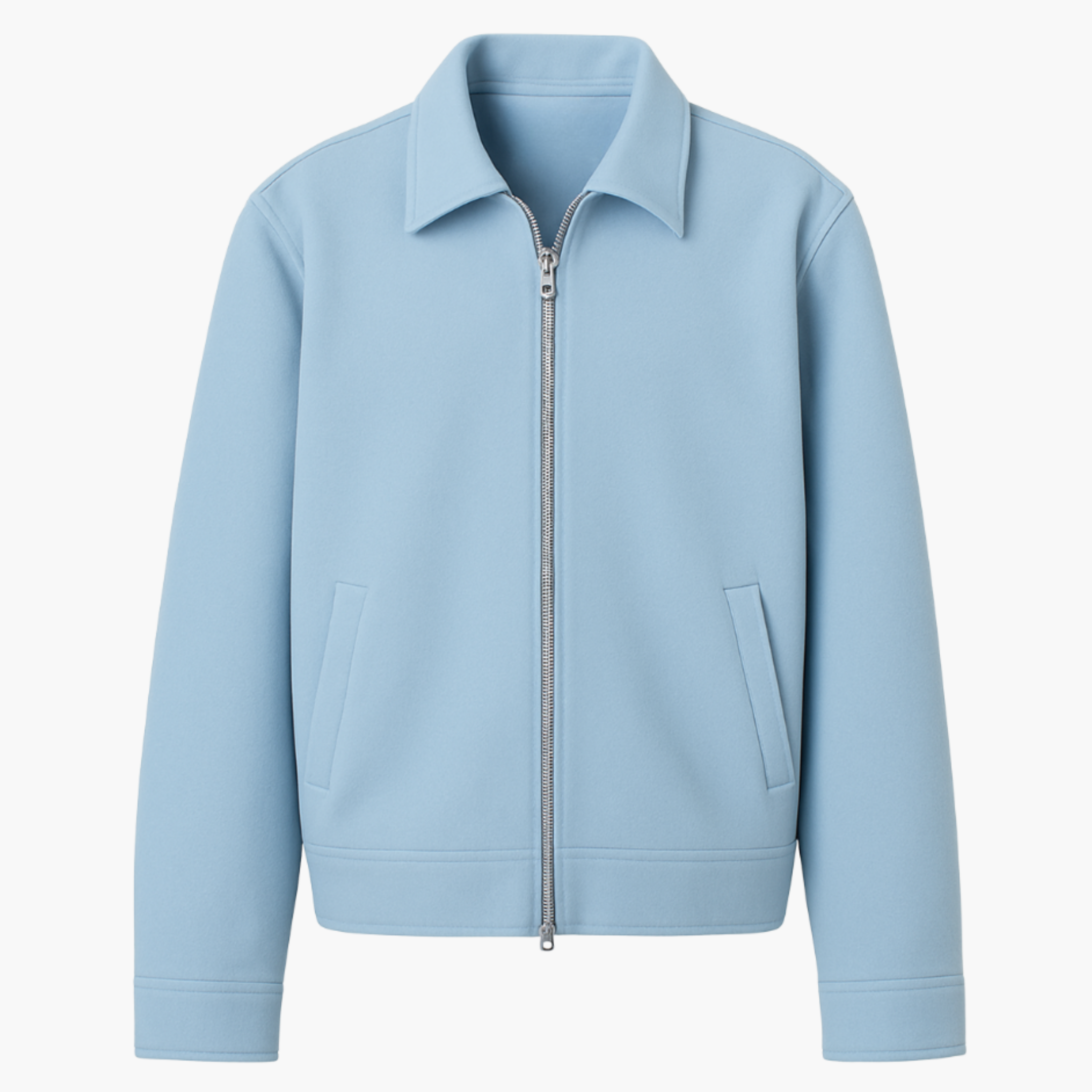 Wool Zip-Up - Azul bebé