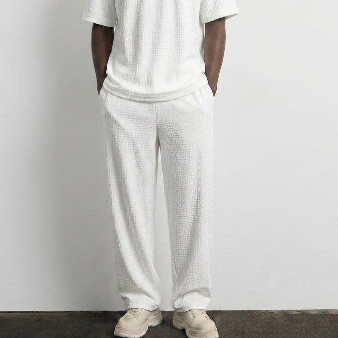 Waffle Trousers - Blanco
