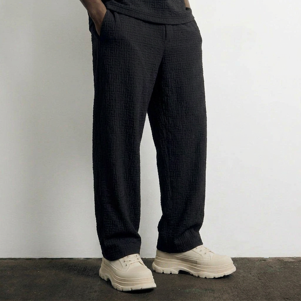Waffle Trousers - Noir