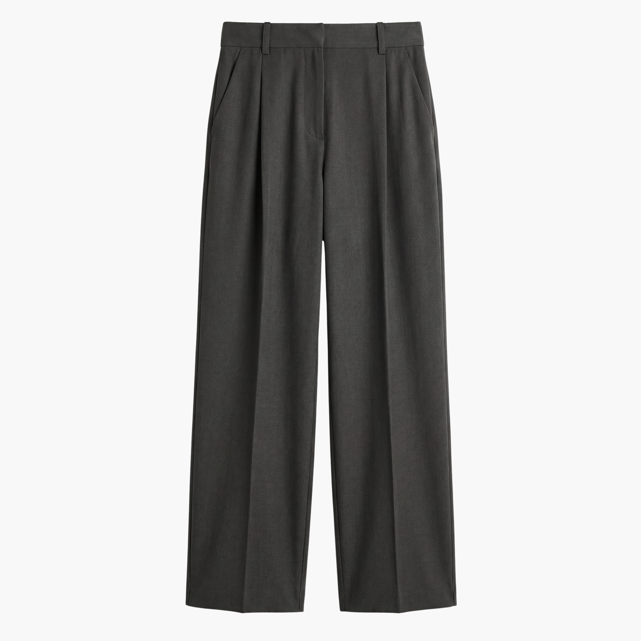 Signature Pleated Trouser - Charcoal