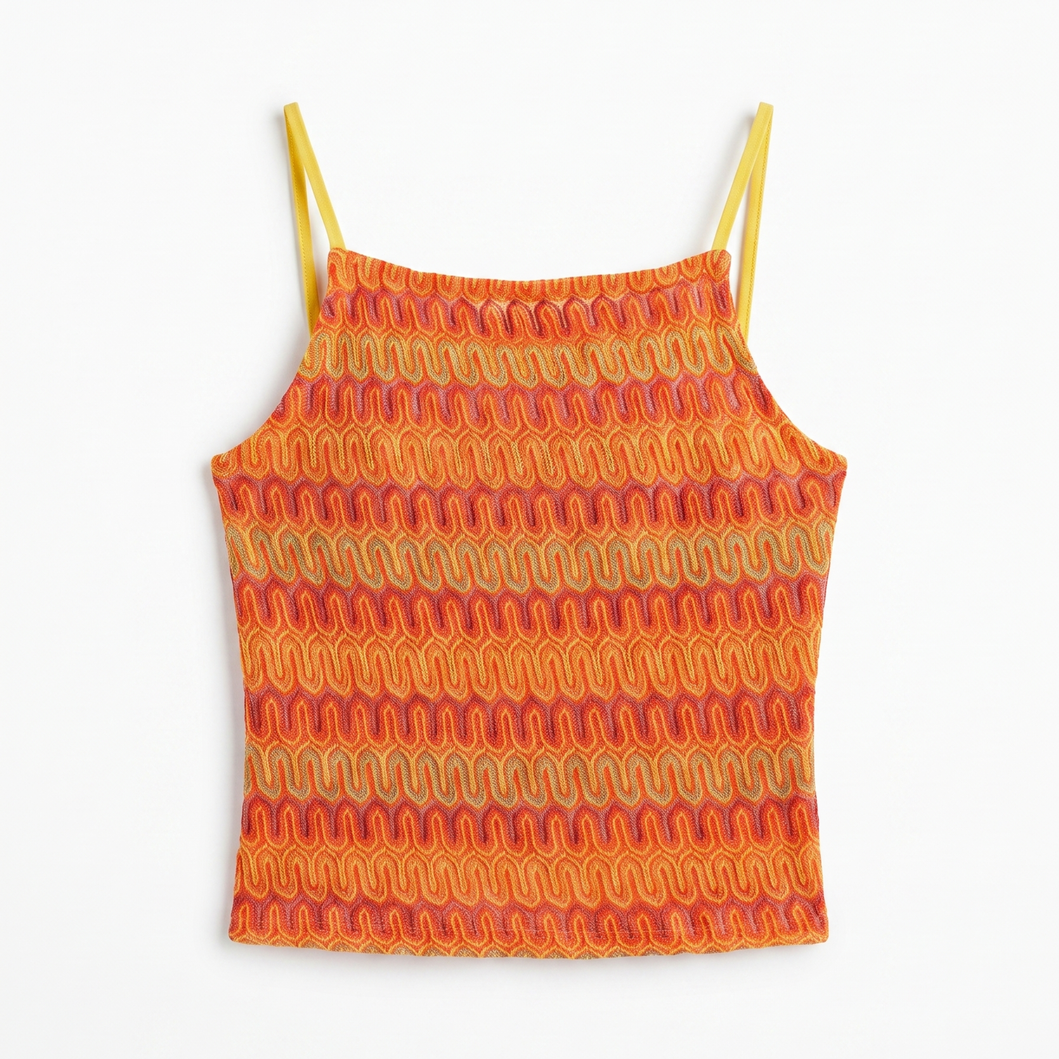 Jacquard Top - Orange