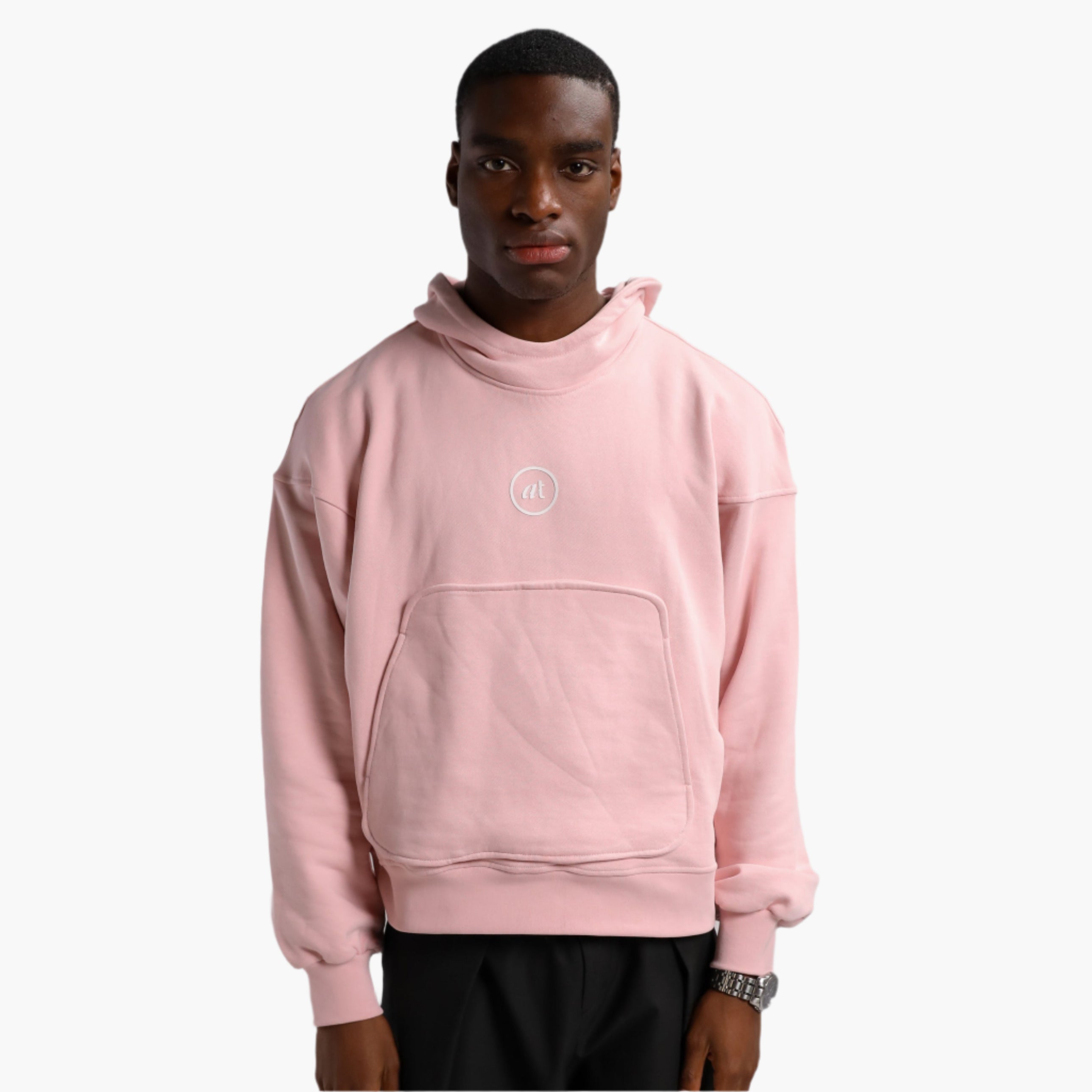 Seamline Hoodie In Baby Pink