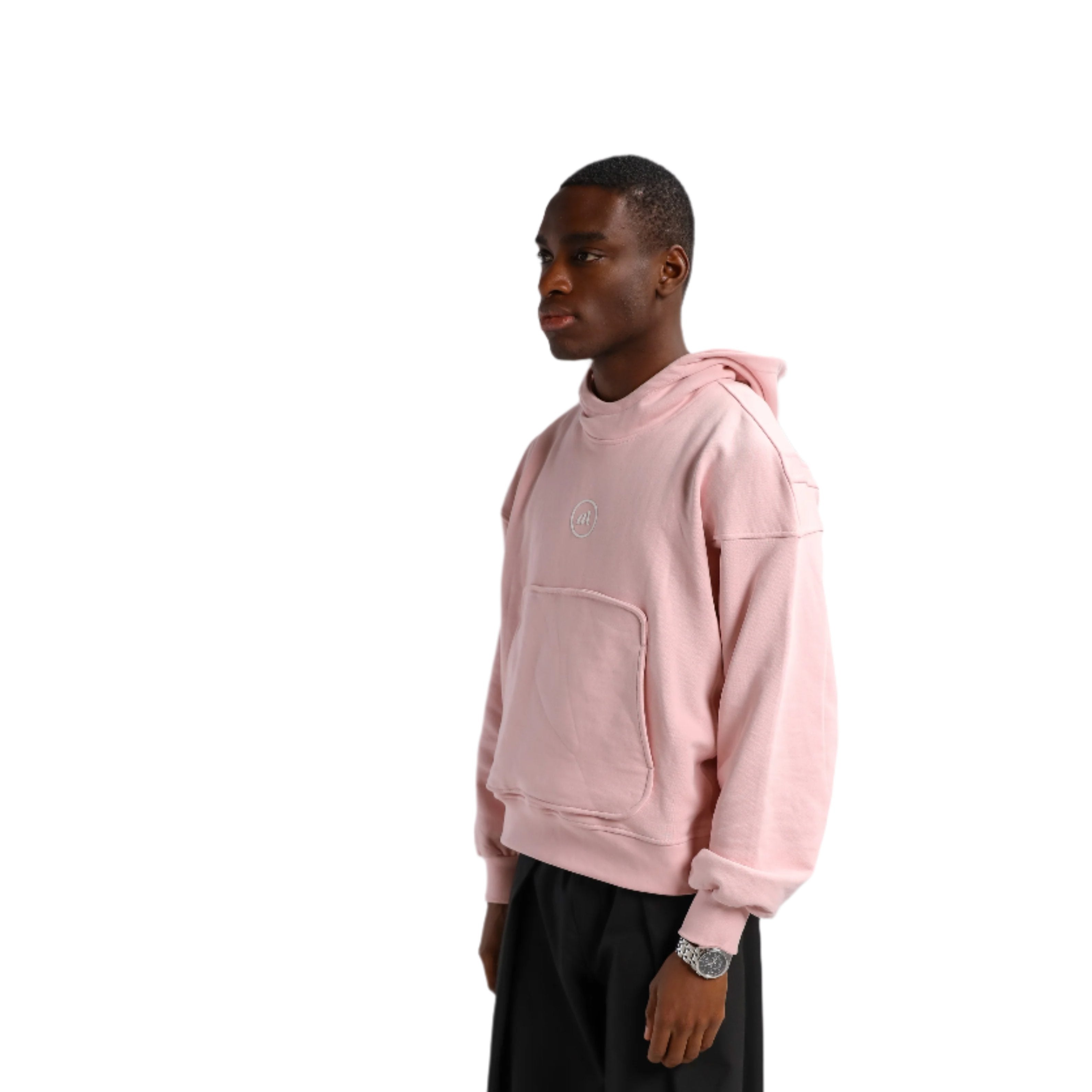 Seamline Hoodie In Baby Pink