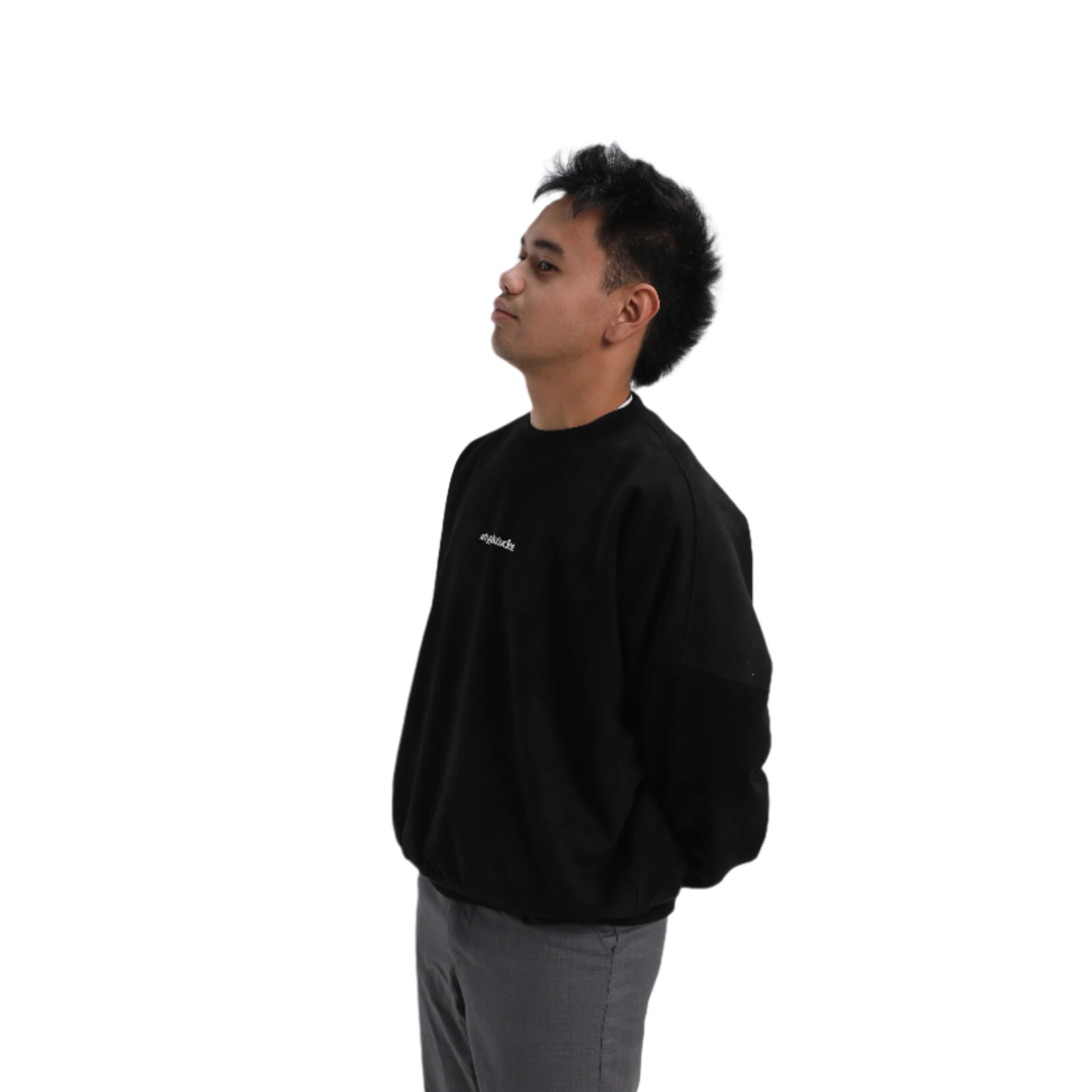 Velvet Crewneck In Black