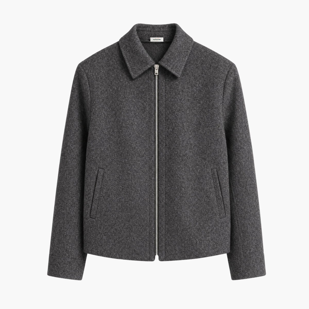 The Zip-Up Jacket  - Charcoal