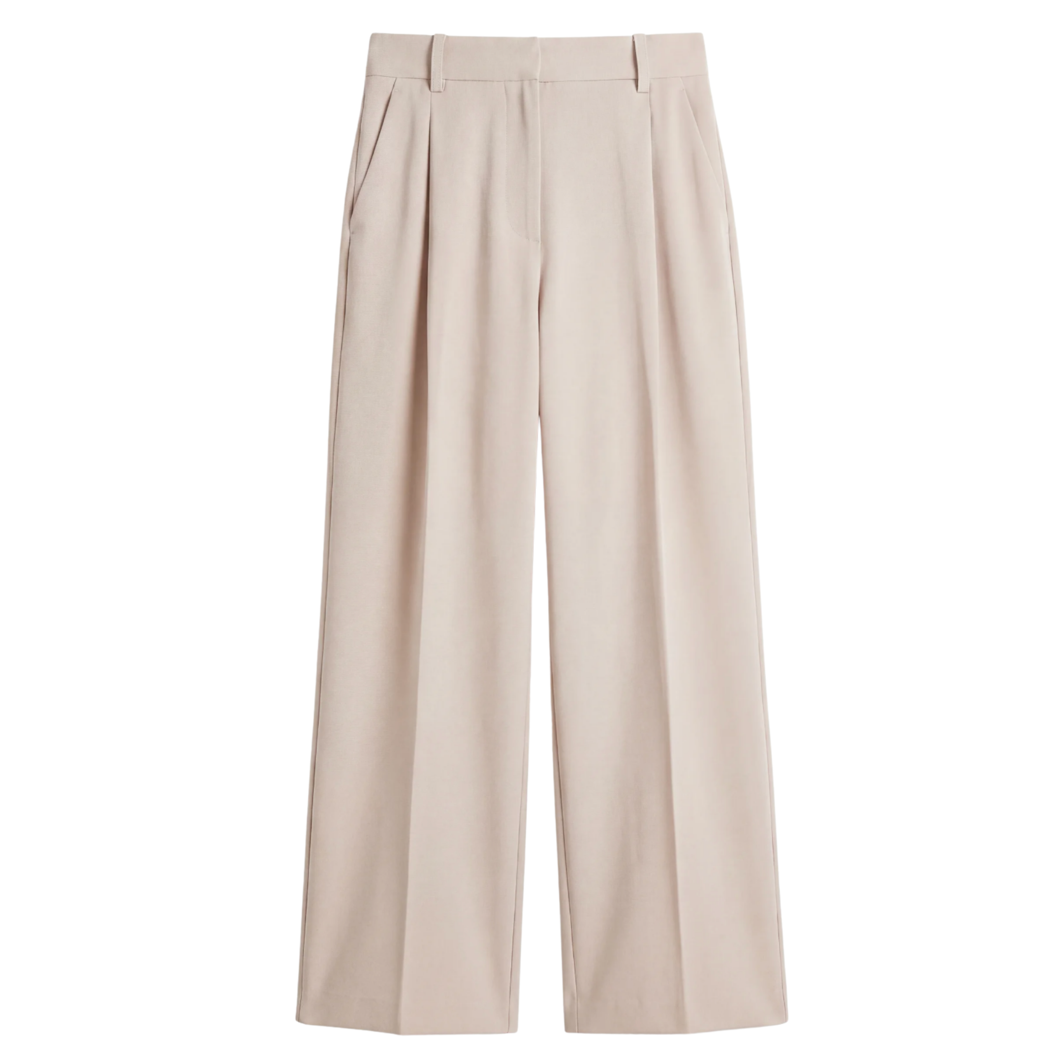 Signature Pleated Trousers - Sand Beige