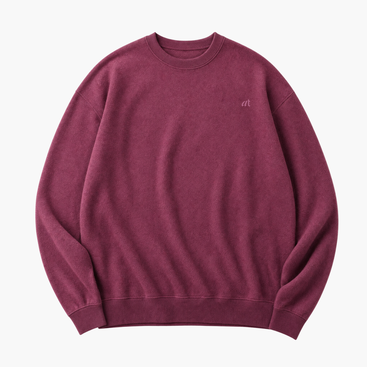 Velvet Crewneck – Burgundy