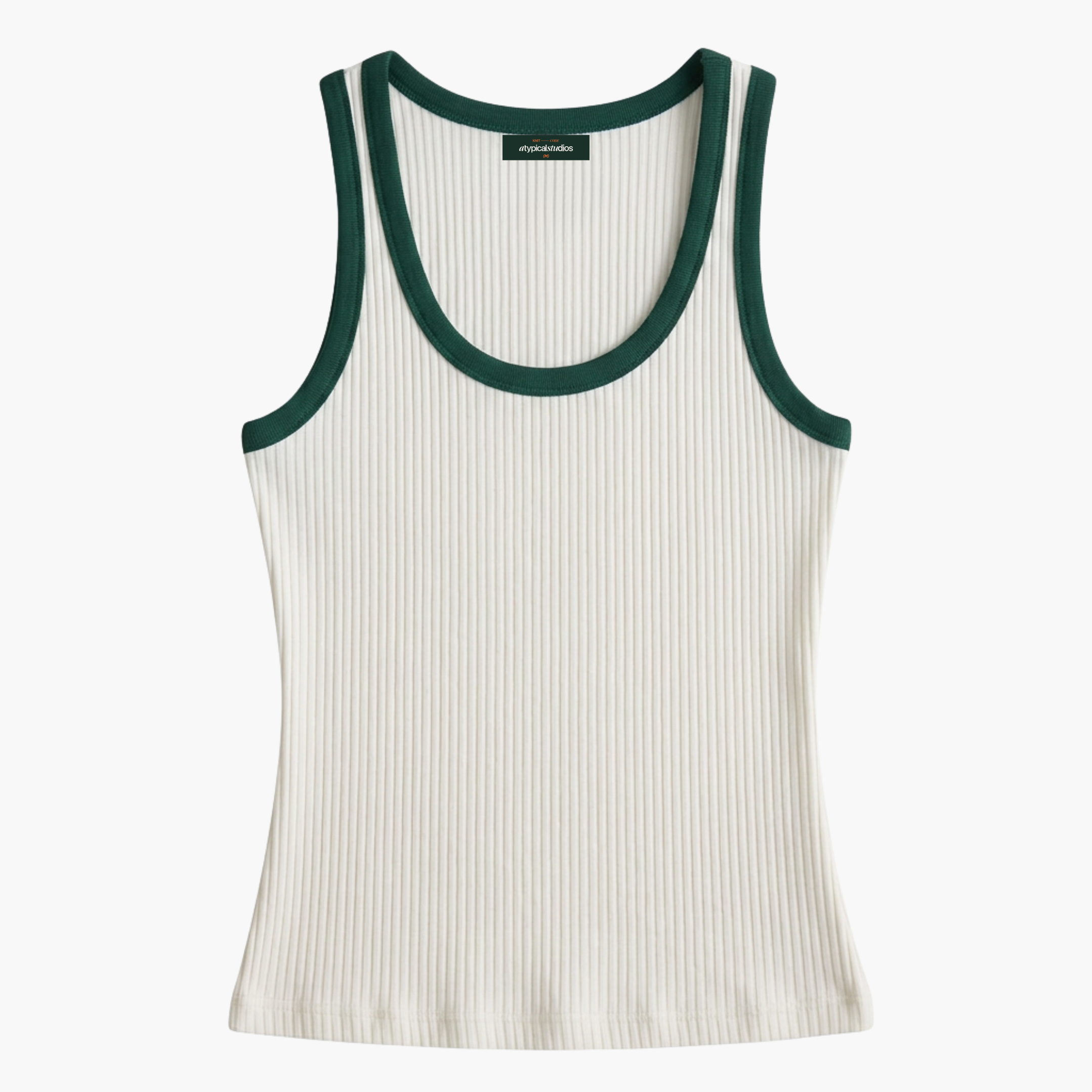 Ribbed Knit Tank Top - Mars Halo - Off White