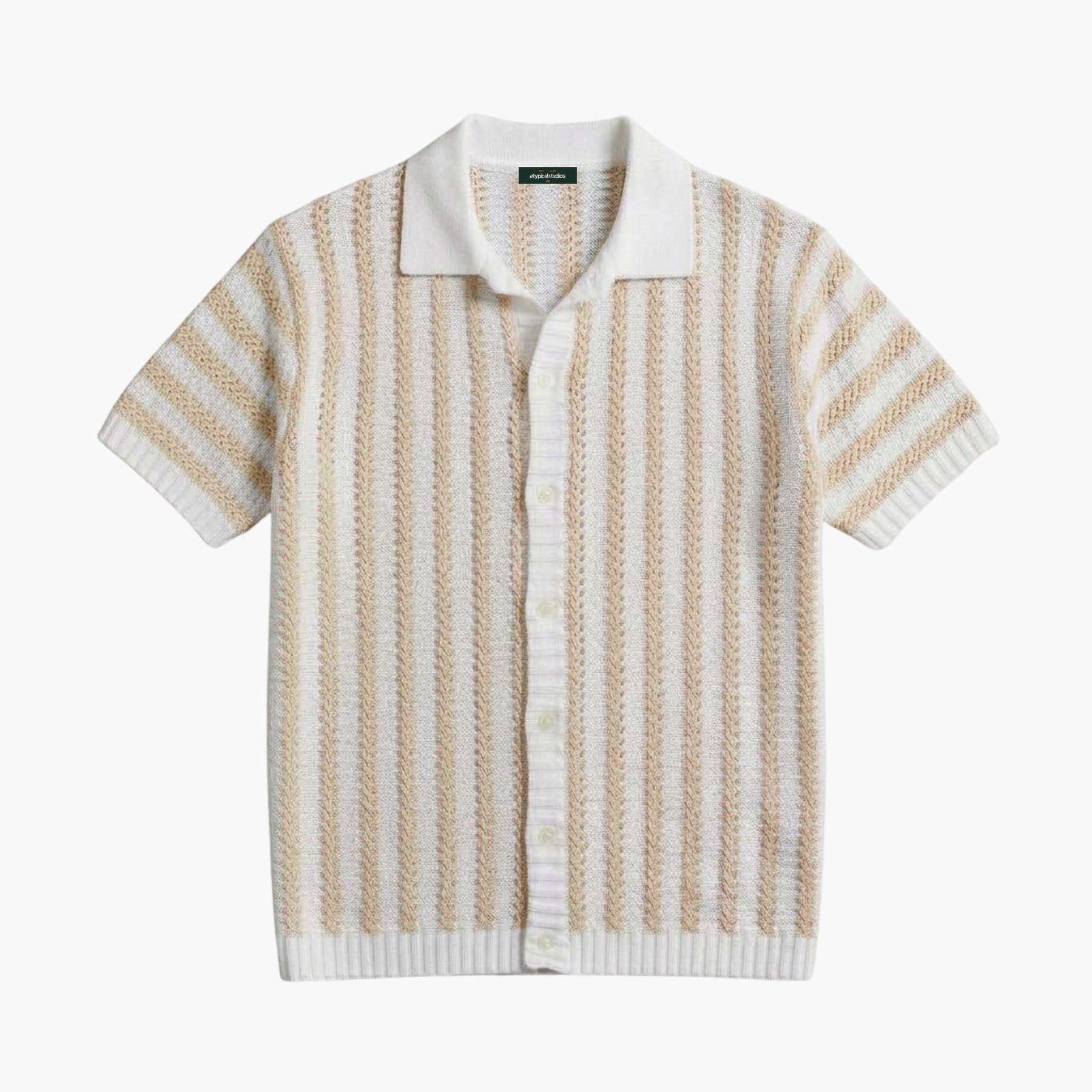 "Knitcode" The Signature Shirt - Cream Sand