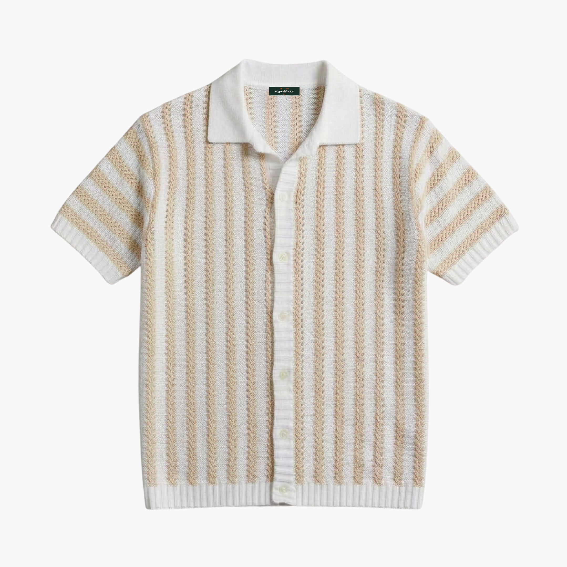 "Knitcode" The Signature Shirt - Cream Sand