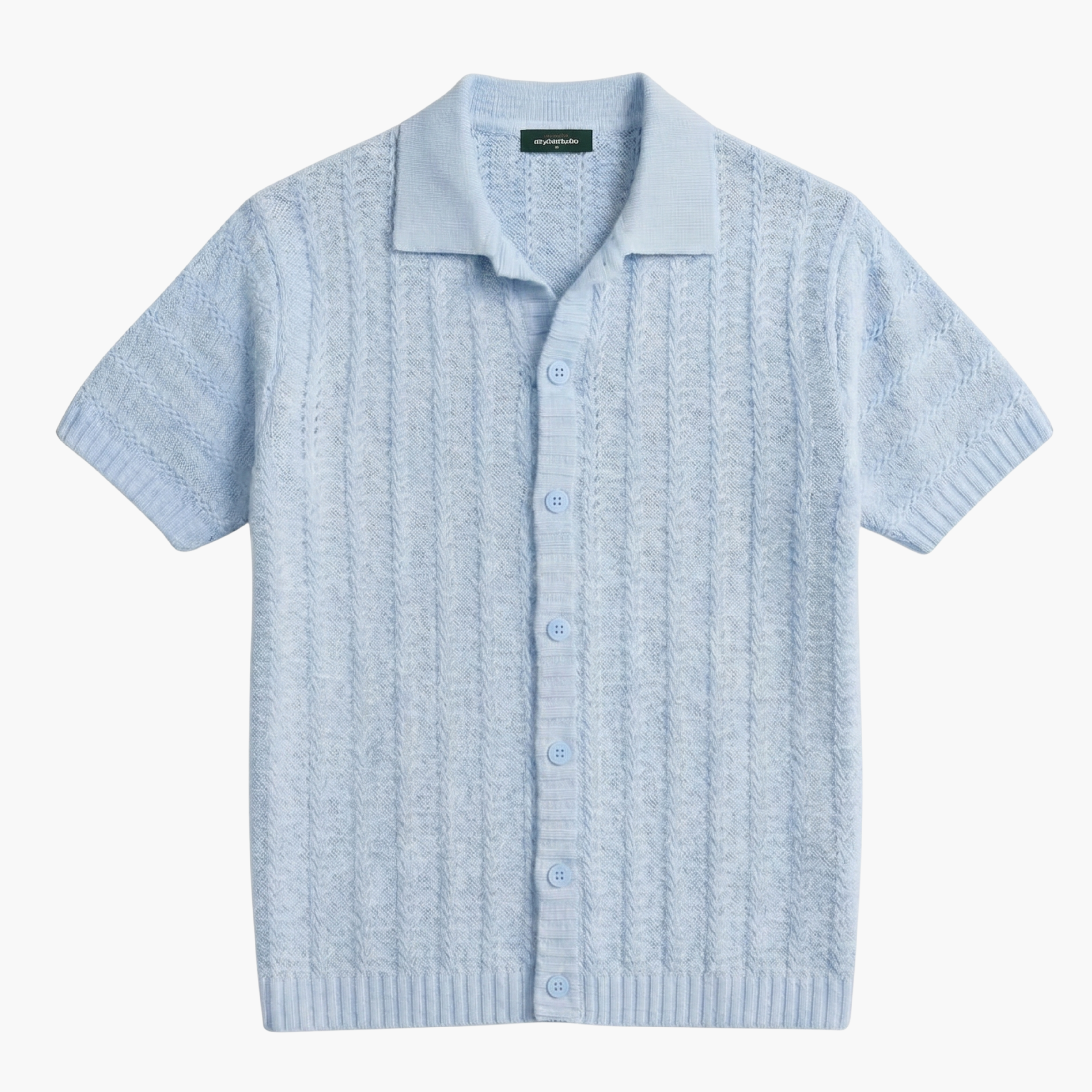 "Knitcode" The Signature Shirt - Pale Azure