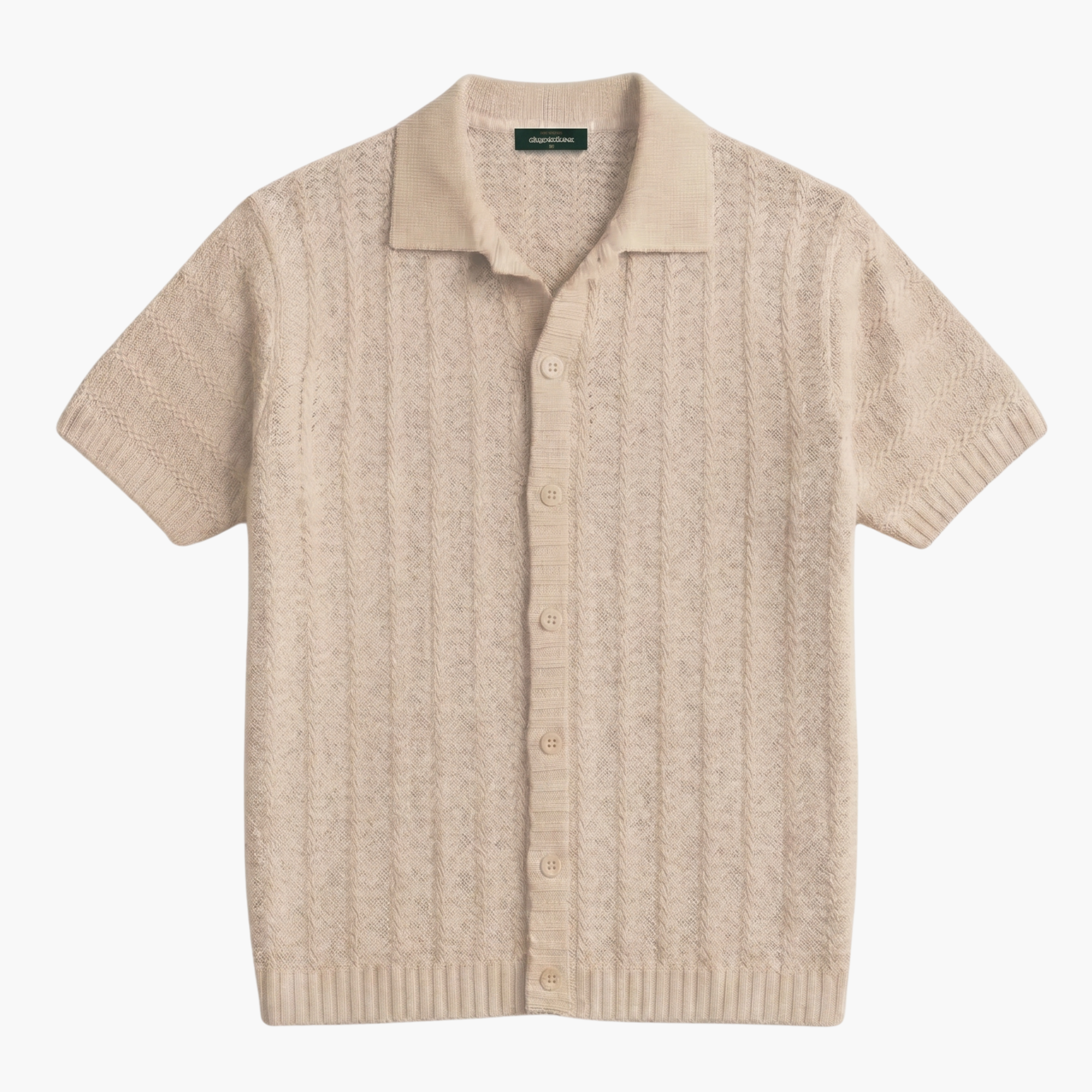 "Knitcode" The Signature Shirt - Beige Nude