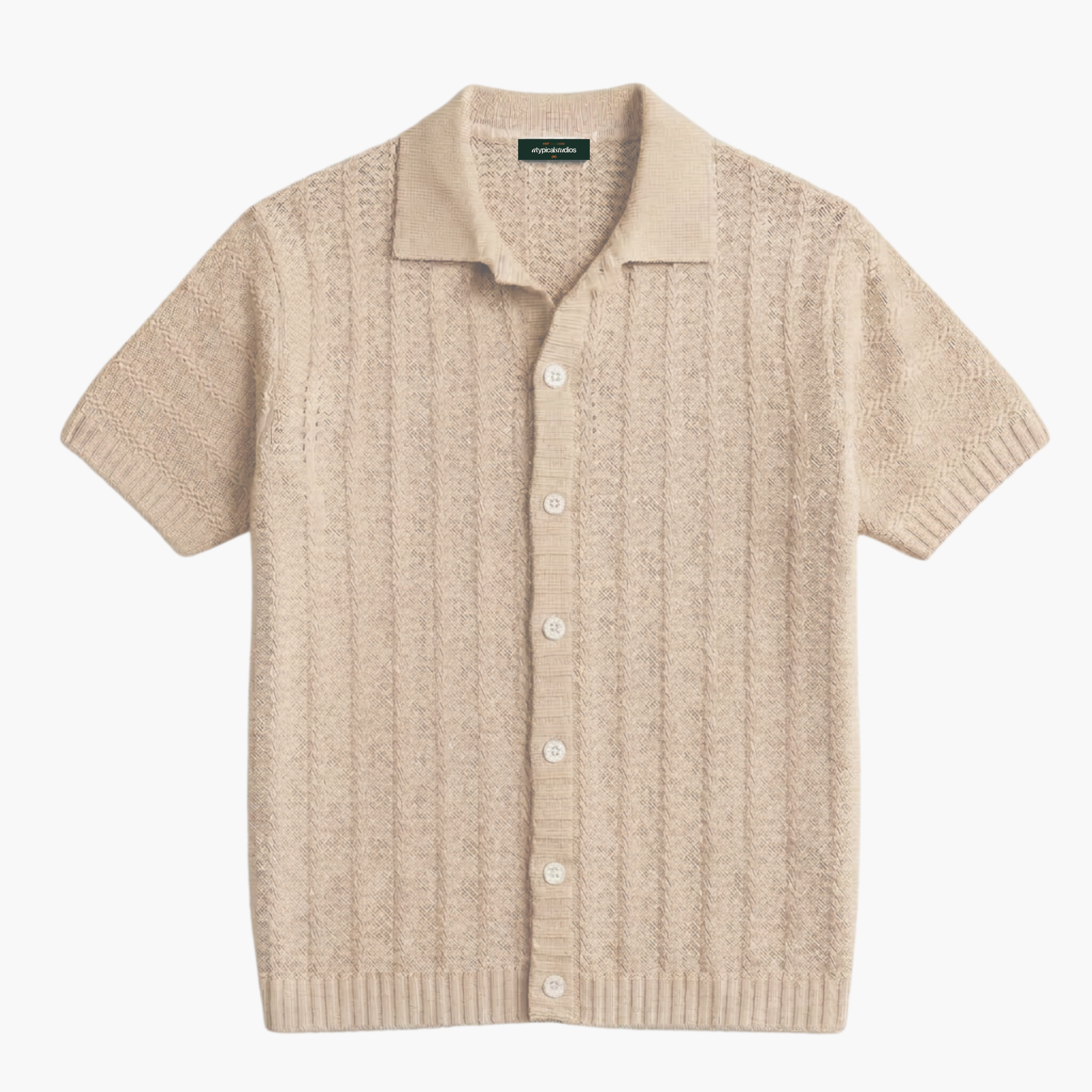 "Knitcode" The Signature Shirt - Beige Nude