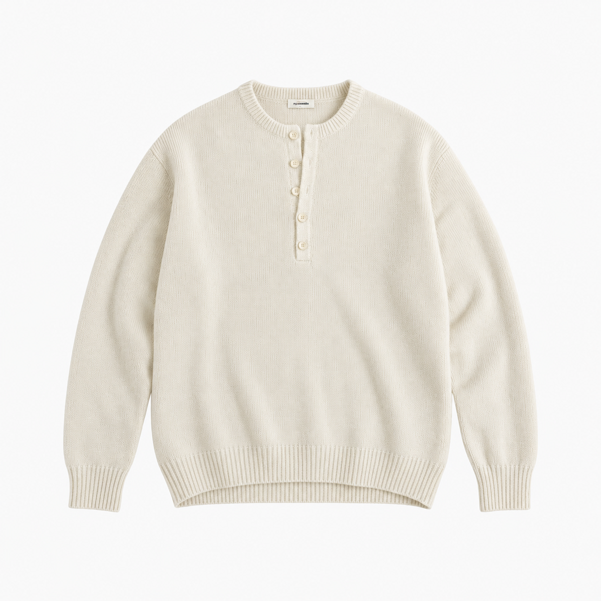 Henley Knit – Off white