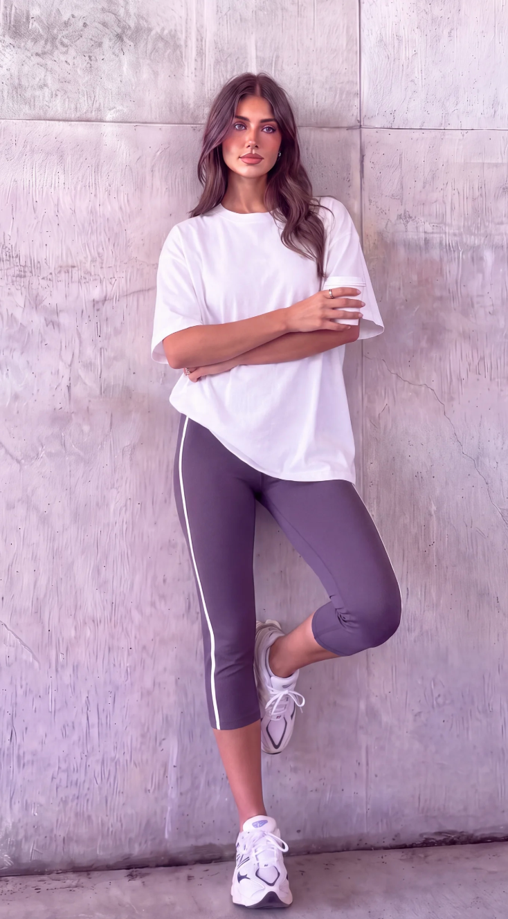 Capri Leggings - Grey