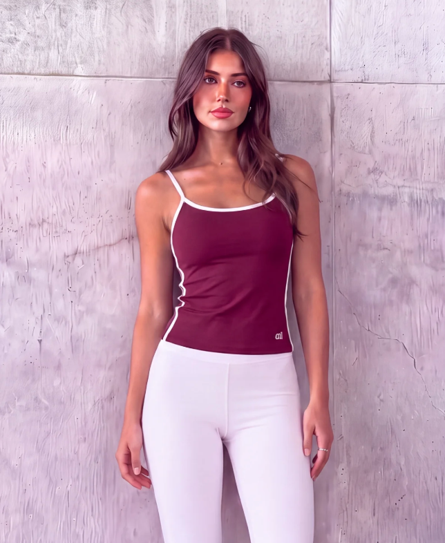 Lined Top - Burgundy