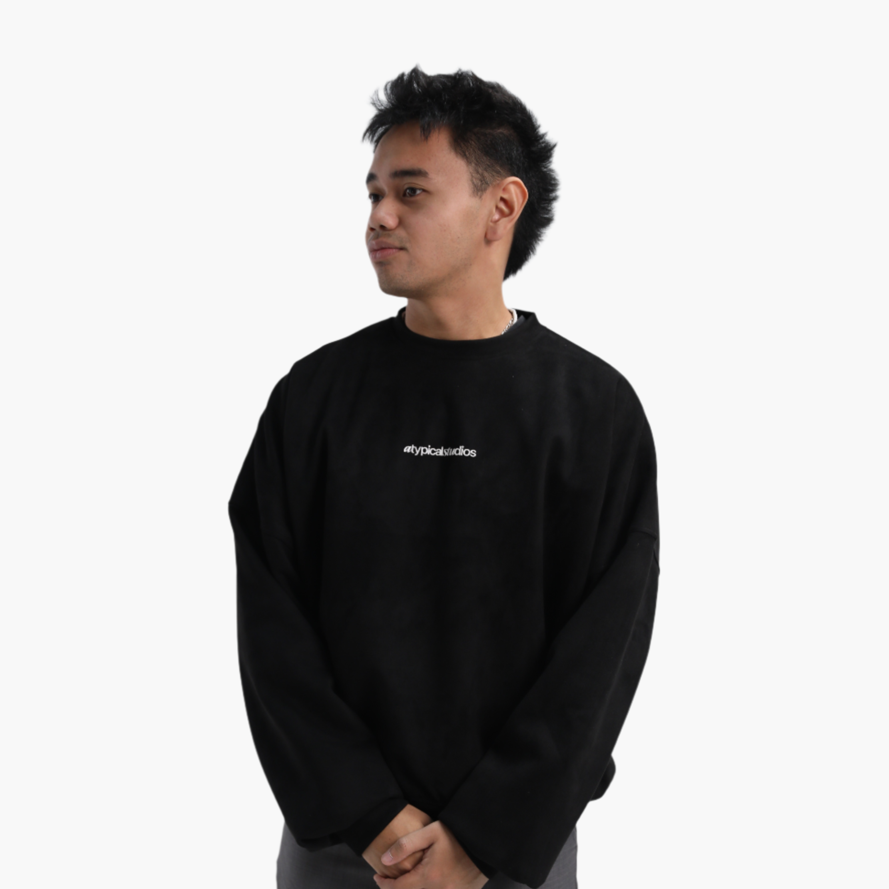 Velvet Crewneck In Black