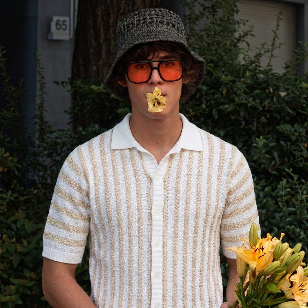 "Knitcode" The Signature Shirt - Cream Sand
